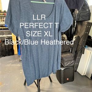 LuLaRoe Blue Heathered Short Sleeve Tee
